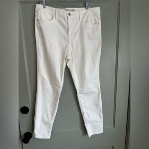 ATHLETA SCULPTEK ULTRA SKINNY JEAN IN WHITE High Waist Size 16